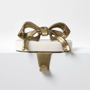 Threshold Gold Bow stocking holder NWT